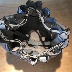 LUPO Barcelona gray, calf hide pleated purse